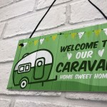 Caravan Sign Hanging Door Wall Plaque Welcome Sign Campervan