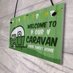 Caravan Sign Hanging Door Wall Plaque Welcome Sign Campervan