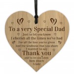 Special Dad Gift For Birthday Christmas Wood Engraved Heart Gift