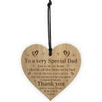 Special Dad Gift For Birthday Christmas Wood Engraved Heart Gift