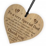 Special Dad Gift For Birthday Christmas Wood Engraved Heart Gift