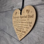 Special Dad Gift For Birthday Christmas Wood Engraved Heart Gift