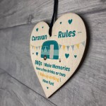 Novelty Caravan Rules Sign Hanging Door Wall Plaque Family Gift