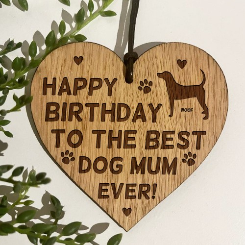 Funny Birthday Gift For Mum From Dog Engraved Heart Pet Gift