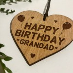Birthday Gift For Grandad Wood Engraved Heart 50th 60th 70th