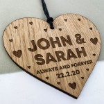 Anniversary Gift For Him Her Engraved Heart Personalised