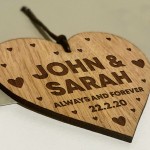 Anniversary Gift For Him Her Engraved Heart Personalised