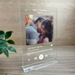 Personalised Acrylic Song Plaque 1st Anniversary Gift Boyfriend 