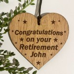 Retirement Gifts Engraved Heart Congratulations Gift