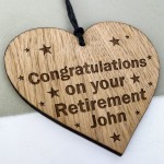 Retirement Gifts Engraved Heart Congratulations Gift