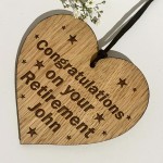 Retirement Gifts Engraved Heart Congratulations Gift