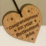 Retirement Gifts Engraved Heart Congratulations Gift