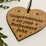 Retirement Gifts Engraved Heart Congratulations Gift