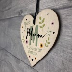 Personalised Mothers Day Birthday Gift For Mum Wood Heart Plaque