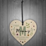 Personalised Mothers Day Birthday Gift For Mummy Wood Heart