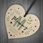 Personalised Mothers Day Birthday Gift For Mummy Wood Heart