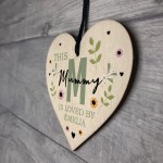 Personalised Mothers Day Birthday Gift For Mummy Wood Heart