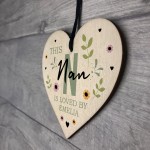 Personalised Mothers Day Birthday Gift For Nan Wood Heart Plaque