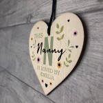 Personalised Mothers Day Birthday Gift For Nanny Wood Heart