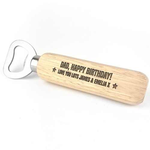 Personalised Dad Birthday Gift Novelty Engraved Bottle Opener