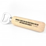 Personalised Wooden Bottle Opener Grandad Gift For Him