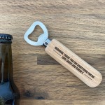 Personalised Wooden Bottle Opener Grandad Gift For Him