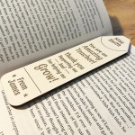 Teacher Appreciation Gifts Wood Bookmark Personalised