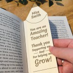 Teacher Appreciation Gifts Wood Bookmark Personalised