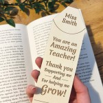 Teacher Appreciation Gifts Wood Bookmark Personalised