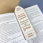 Teacher Appreciation Gifts Wood Bookmark Personalised