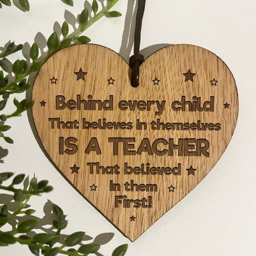 Teacher Gifts Thank You Present For End of Year Engraved Wood He