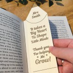 Teacher Appreciation Gifts Personalised Bookmark Thank You Gifts