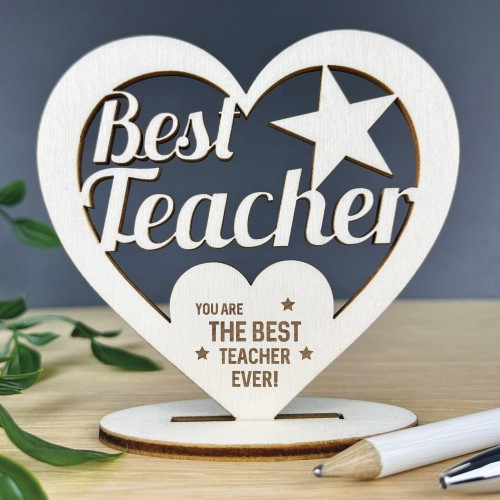 Thank You Teacher Gifts Engraved Heart Best Teacher Gifts School