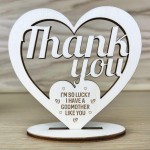 THANK YOU GIFT For Godmother Wooden Engraved Sign Birthday