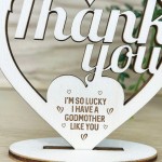 THANK YOU GIFT For Godmother Wooden Engraved Sign Birthday