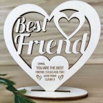 Personalised Best Friend Plaque Friendship Gift For Her Wooden