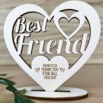 Personalised Gift For Best Friend Engraved Heart Friendship