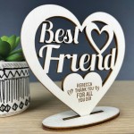 Personalised Gift For Best Friend Engraved Heart Friendship