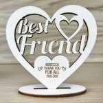 Personalised Gift For Best Friend Engraved Heart Friendship