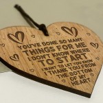 Special Thank You Friend Gift Engraved Heart Hanging Sign