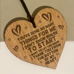 Special Thank You Friend Gift Engraved Heart Hanging Sign