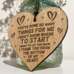 Special Thank You Friend Gift Engraved Heart Hanging Sign