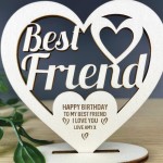 Personalised Birthday Gift For Best Friend Engraved Heart Friend