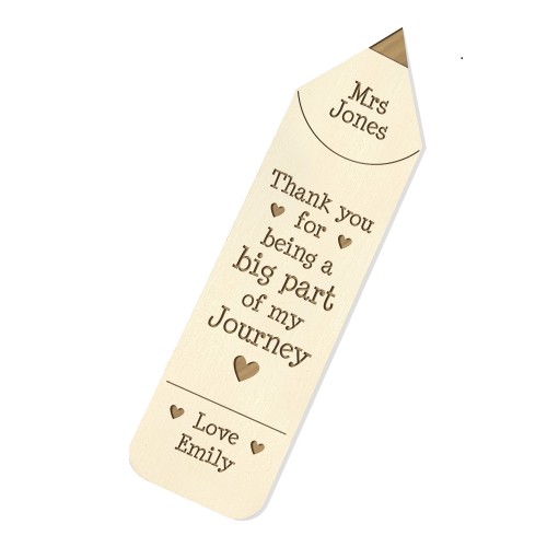 Teacher Gifts Personalised Wood Bookmark Teacher Gifts For Women