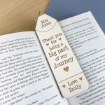 Teacher Gifts Personalised Wood Bookmark Teacher Gifts For Women