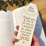 Thank You Gift For Teacher Wood Bookmark Teacher Gifts For Women