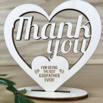 Godfather Gifts Engraved Heart Plaque Thank You Gifts