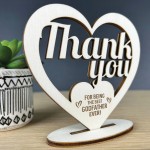 Godfather Gifts Engraved Heart Plaque Thank You Gifts