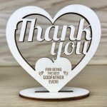 Godfather Gifts Engraved Heart Plaque Thank You Gifts