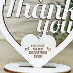 Godfather Gifts Engraved Heart Plaque Thank You Gifts